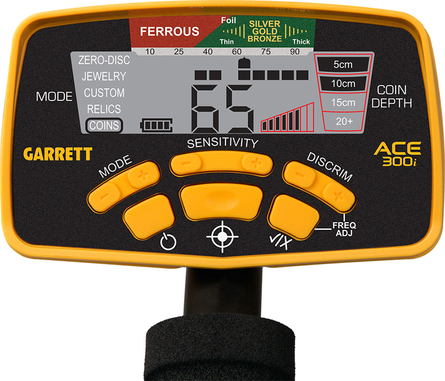 Garrett Ace 300i Metalldetektor mit Z-Lynk Drahtlos-System 