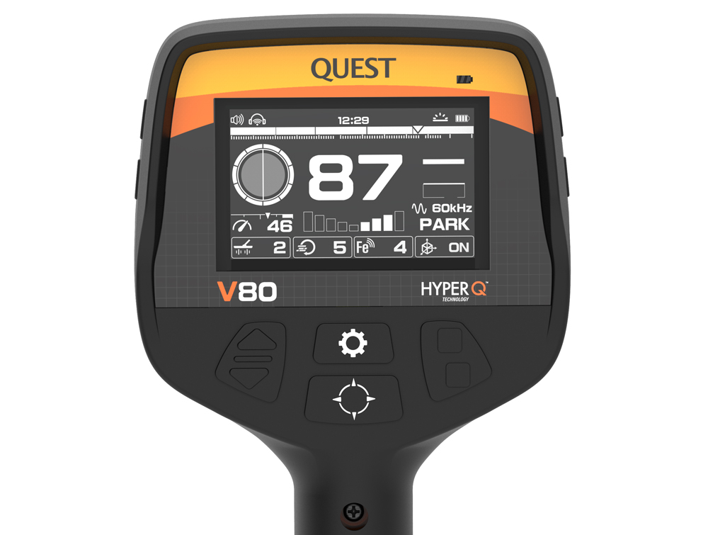 Quest V80 Double Blizzard Metalldetektor + gratis XPointer Orange Pinpointer