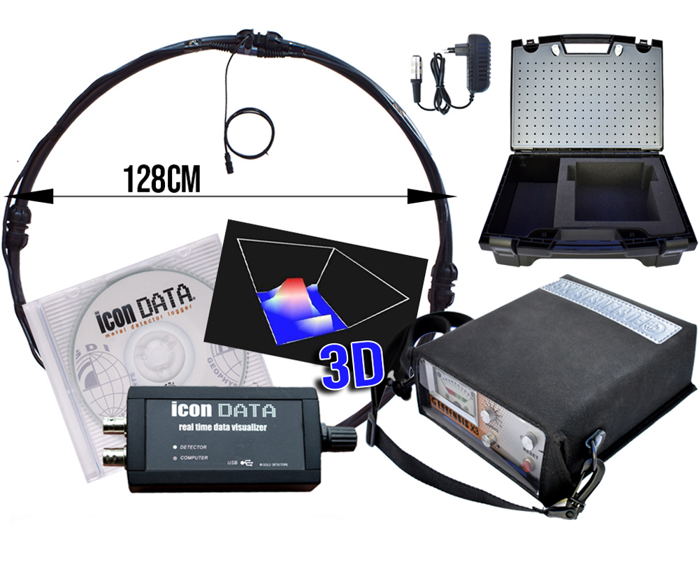 Vorführgerät wie neu - GDI Geosensis X3 Metalldetektor + Data-Logger und 3D-Software